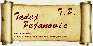Tadej Pejanović vizit kartica